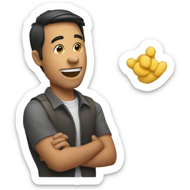 Man proposing  sticker