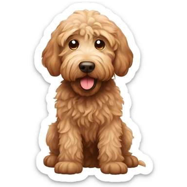 Labradoodle doing a poo sticker