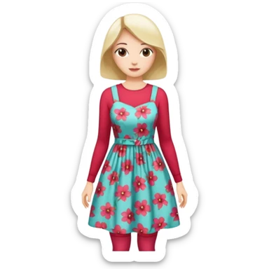 Clothes online shop principal woman sticker