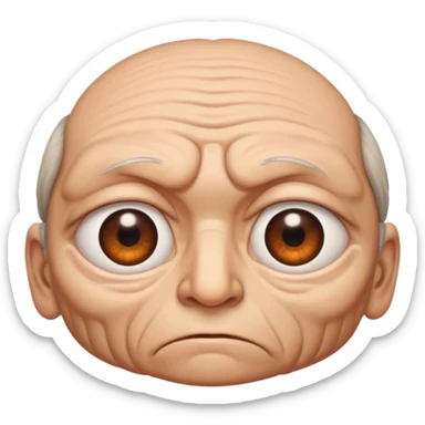 an ugly look in the corner of the eye  sticker