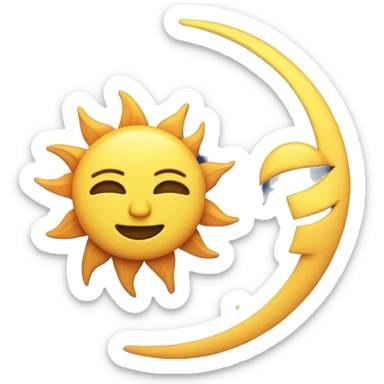 Sun&moon sticker