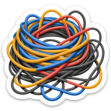 Tangled Cables sticker