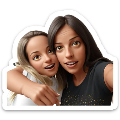 girl group selfie moment sticker