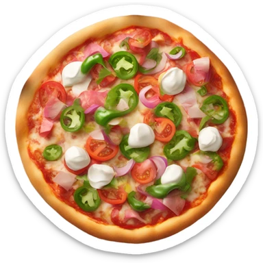 Pink pizza sticker