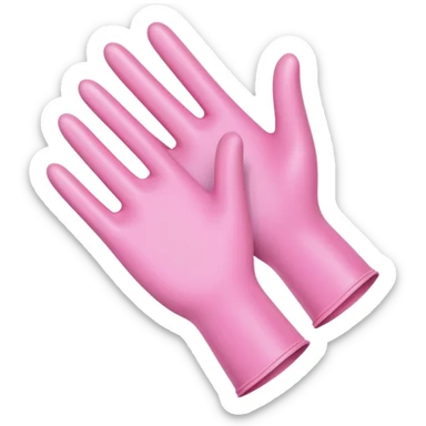 light pink latex gloves sticker
