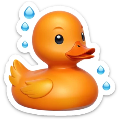 orange toy duck sticker