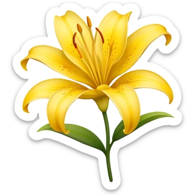 yellow lily sticker