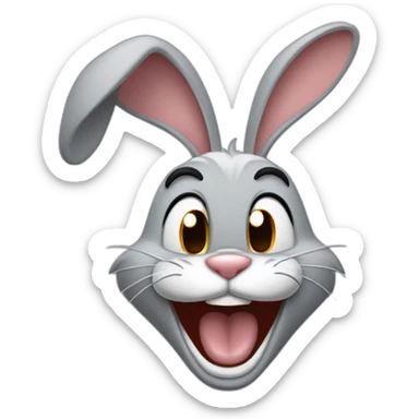 Bugs bunny laughing out loud sticker