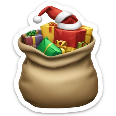 santa's sack full of presents sticker