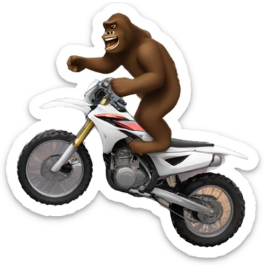 Big foot jumping the Grand Canyon on a dirtbike  sticker