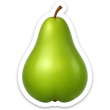 a realistic pear sticker