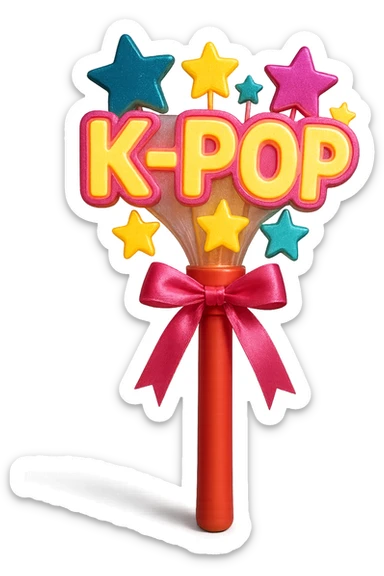 kpop fan cheering stick sticker
