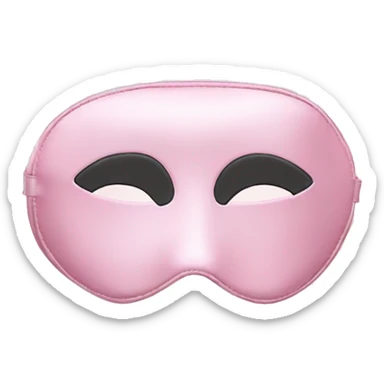 Light Pink Satin Sleep Mask sticker
