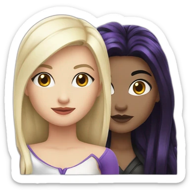 apple white and raven queen sticker