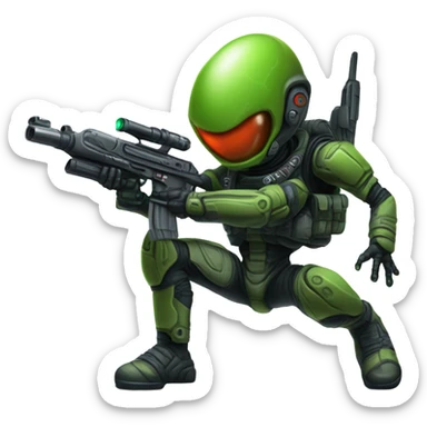 Martian Alien Special Force sticker
