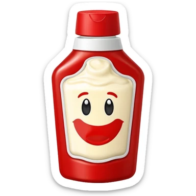 una bustina monoporzione di maionese e una ketchup da 10 ml sticker
