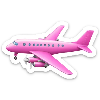 Pink plane sticker