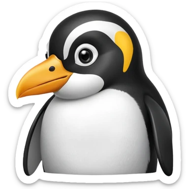 shocked penguin sticker