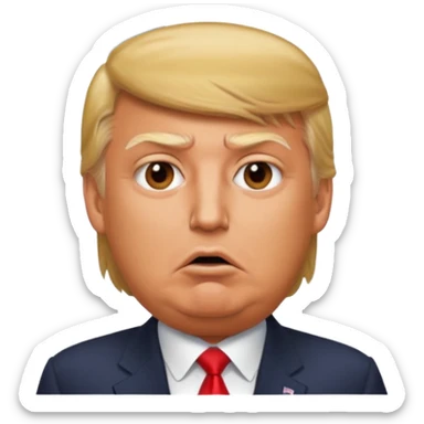 Trump  qui dit des gros mots dans une bulle et qui dit tg  sticker