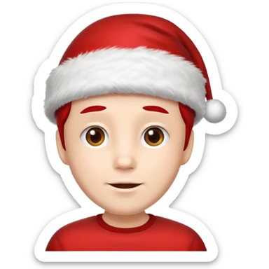 santa hat style portrait sticker