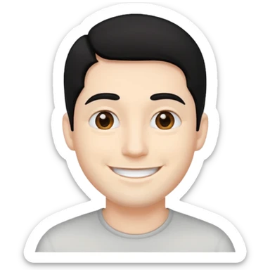 мужчина с белым тоном кожи и черными волосами sticker