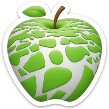 Apple logo in the world around sticker