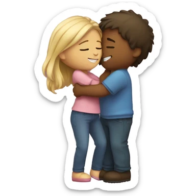 Kiss love and hug sticker