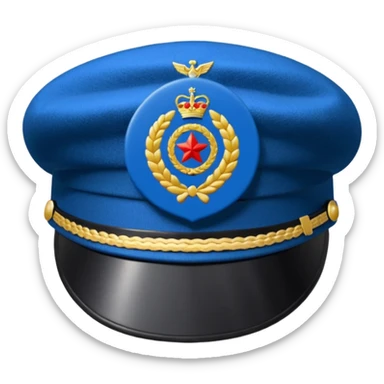 air cadet beret that’s blue and has the badge pin sticker