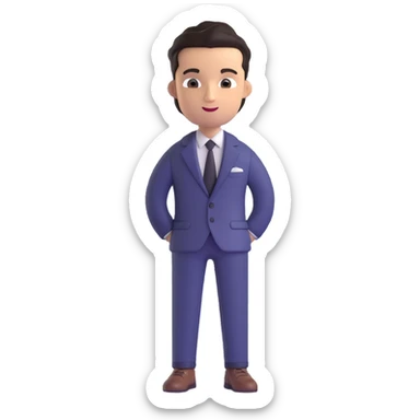 3D emoji of a person, stylish and confident, inspired by reference photo sticker