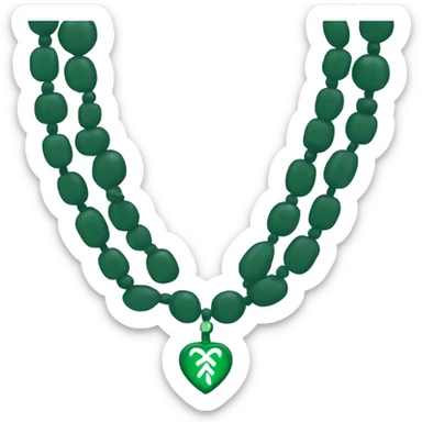Dark green immunity necklace  sticker