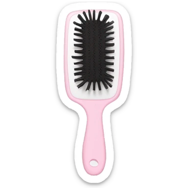 Light pink hairbrush with a white bow tie sticker