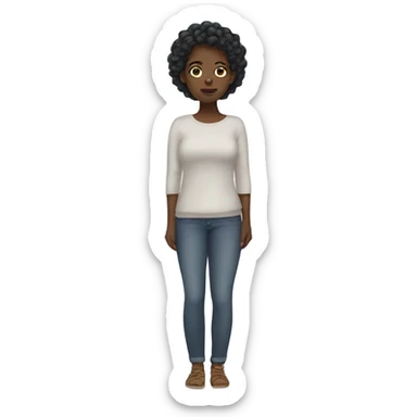 black girl shrug sticker