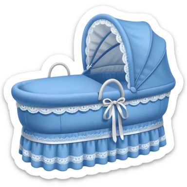 blue baby bassinet sticker