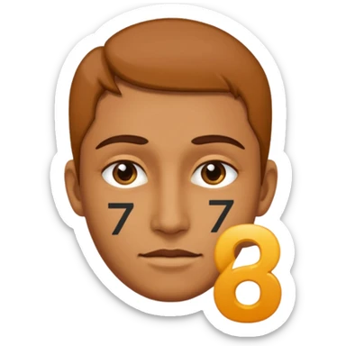 A person with 6 and 7 sticker