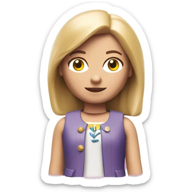 Playmobil girl sticker