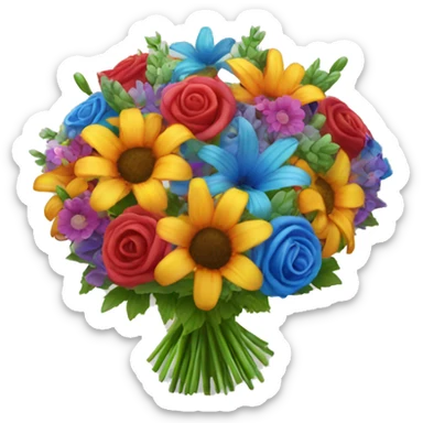 Rainbow bouquet  sticker