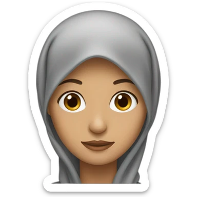Muslim woman without headscarf sticker