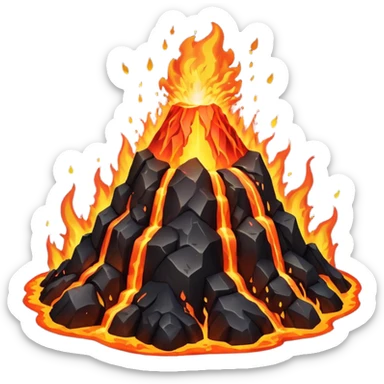 volcano sticker