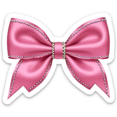 preppy pink mini coquette bow sticker