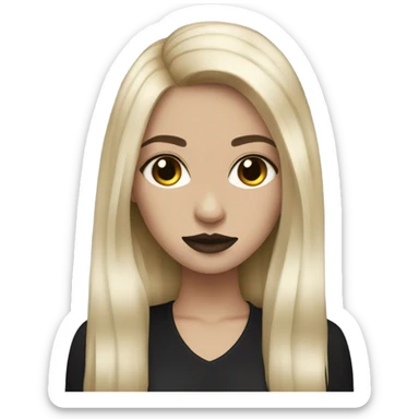 Goth girl with blonde and brown  sticker