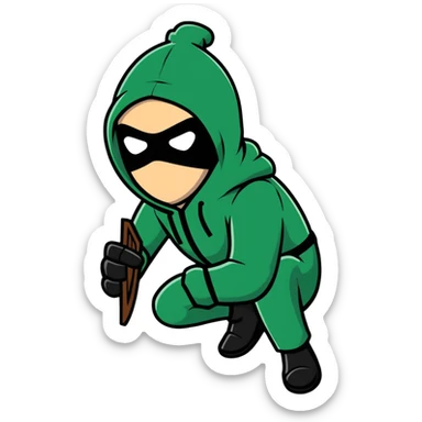 burglar character sticker
