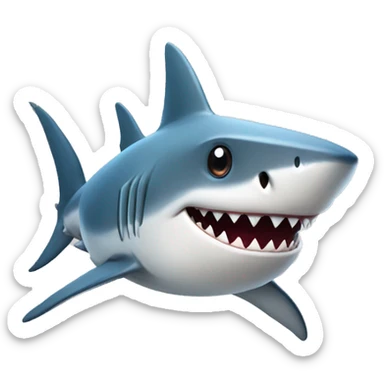 Shark with a top hat sticker