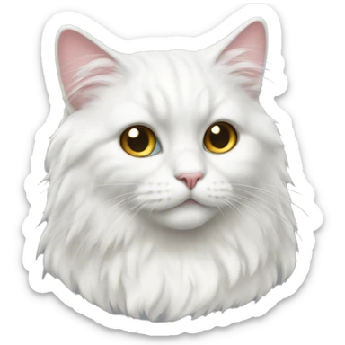 Persa white cat sticker