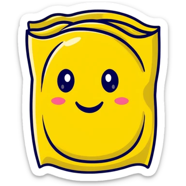 happy potato chip smiling joyfully sticker