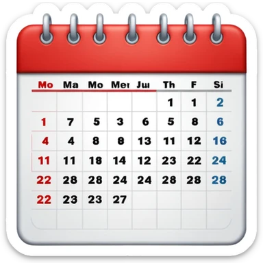 calendario en lunbes sticker