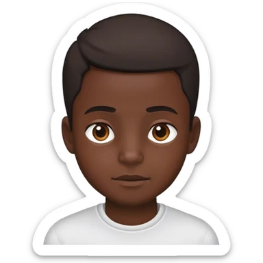 portrait of dark-skinned boy sticker