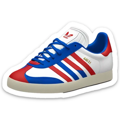 Adidas gazelle red white blue sticker