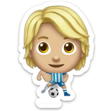 psv player kicking blonde sticker