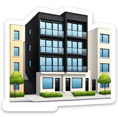3 floors modern townhome sticker