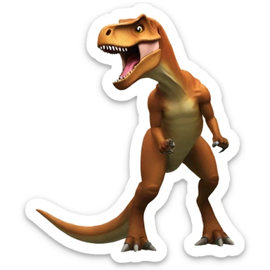 T. rex playing Roblox sticker